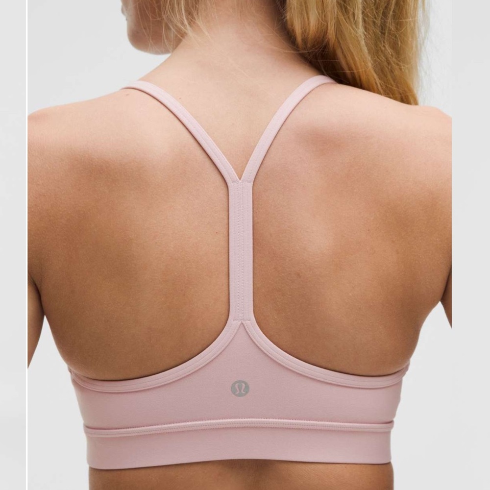 Lululemon Flow Y Bra Pink Haze - Size 4